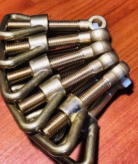 комплект М12 (гайка-барашек/болт откидной) латунны