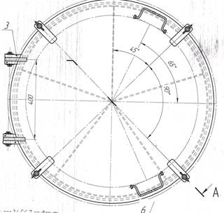 Крышка судовая ДУ Ø 1000 на барашках тип Волго-Дон