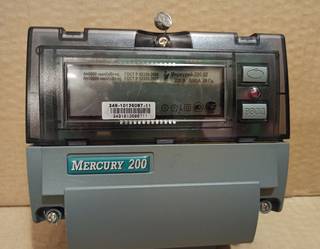 Электросчетчик Меркурий 200.02, б/у. Рабочий.