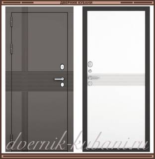 Входная дверь РИМИНИ Софт графит / Софт айс 90 мм 
