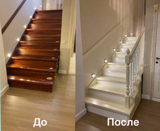 Реставрация и покраска лестниц без разбора