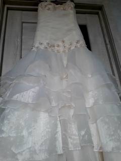 Свадебное платье-русалочка со шлейфом 