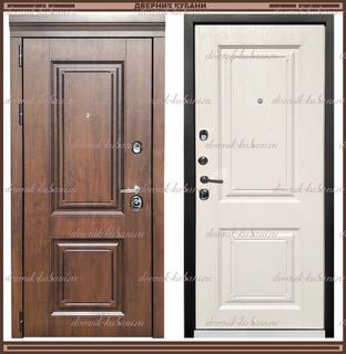 Входная дверь Виктория Альберо браш (белый) 112 мм