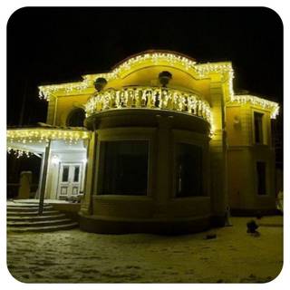 Новогоднее освещение дома территории Ростов-на-Дон