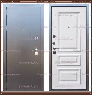 Входная дверь Версаль Антик серебро / Белый