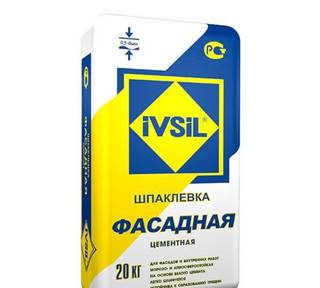 Шпаклевка ivsil фасадная 20кг (64) белая