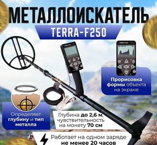 Новый металлоискатель Terra-F250 с гарантией