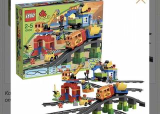 Lego duplo 10508 большой поезд грузовой