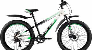 Велосипед sitis crosser 24" (2024) Black-White-Green Kra206