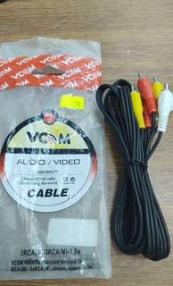 Vcom кабель соединительный 3x RAC (M) - 3x RCA (M)