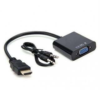 Переходник конвертер адаптер с hdmi на VGA c AUX