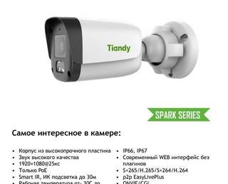 Видеокамера Tiandy TC-C32QN SpecI3/E/Y/2.8mm(4mm)