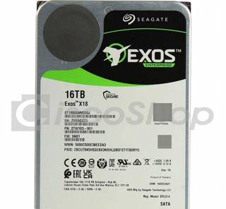 Жесткий диск Seagate Exos X18 16Tb 7.2k 512e/4Kn 2