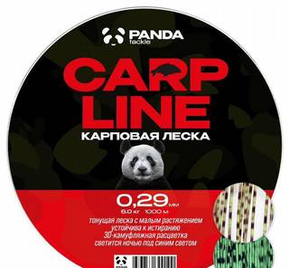 Carptoday Леска карповая panda Tackle Carp Line 3D Camo (0.29 мм/ 6 кг