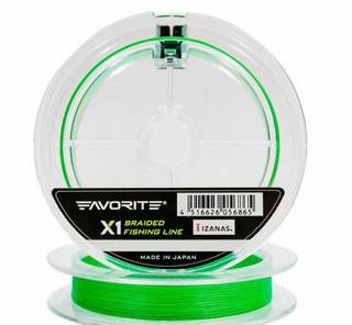 Favorite Шнур Favorite X1 PE 4x 150m (light green) #1.2/0.185mm 9.5kg/