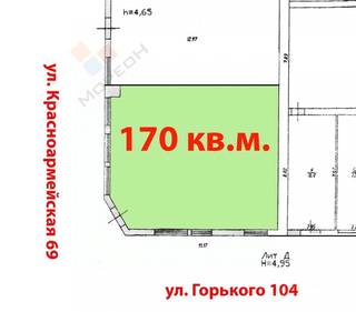 Сдаётся коммерческое помещение на пересечении улиц Красноармейской и Г