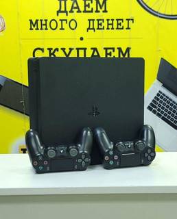 Sony PS 4 Slim 1tb/2 геймпада/игры